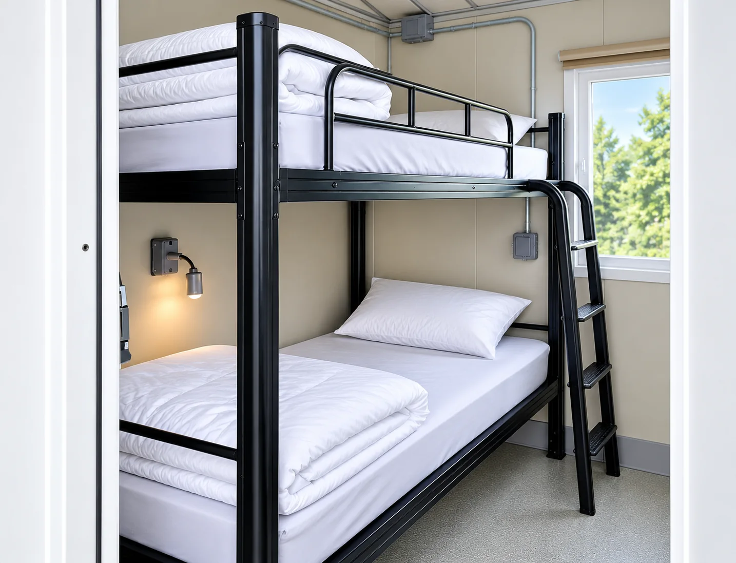 Sleeper Trailer (2 Stalls): Sleeper trailer 2 stall bunk bed interior