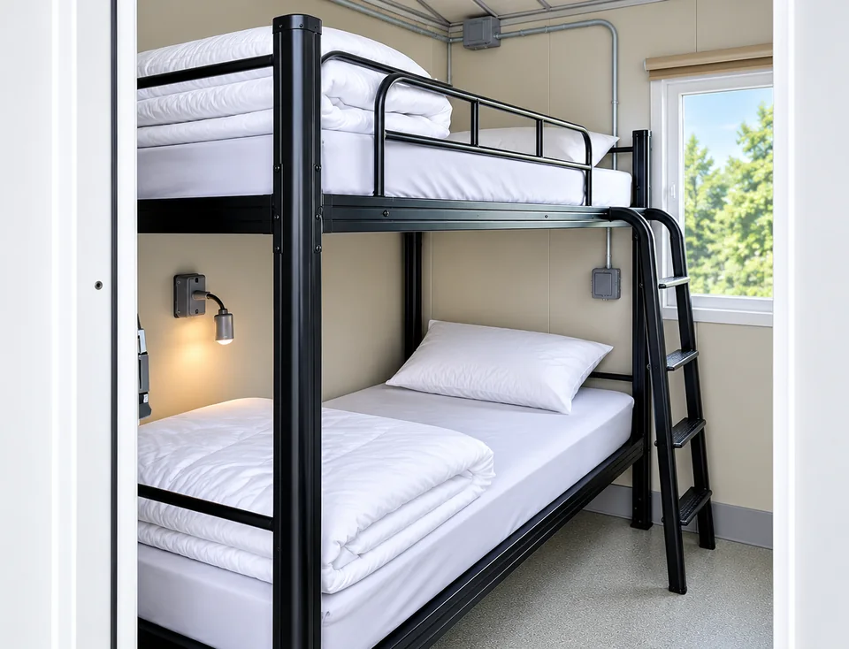 Sleeper Trailer (2 Stalls): Sleeper trailer 2 stall bunk bed interior